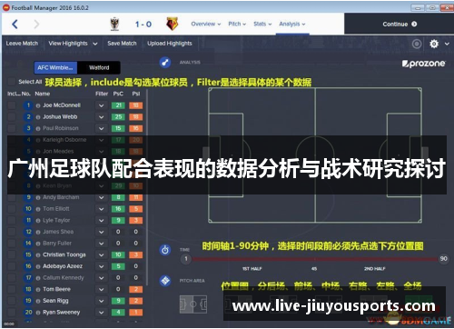 广州足球队配合表现的数据分析与战术研究探讨