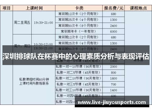 深圳排球队在杯赛中的心理素质分析与表现评估