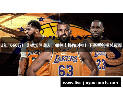 2年1660万！艾顿加盟湖人，佩林卡操作封神！下赛季剑指总冠军